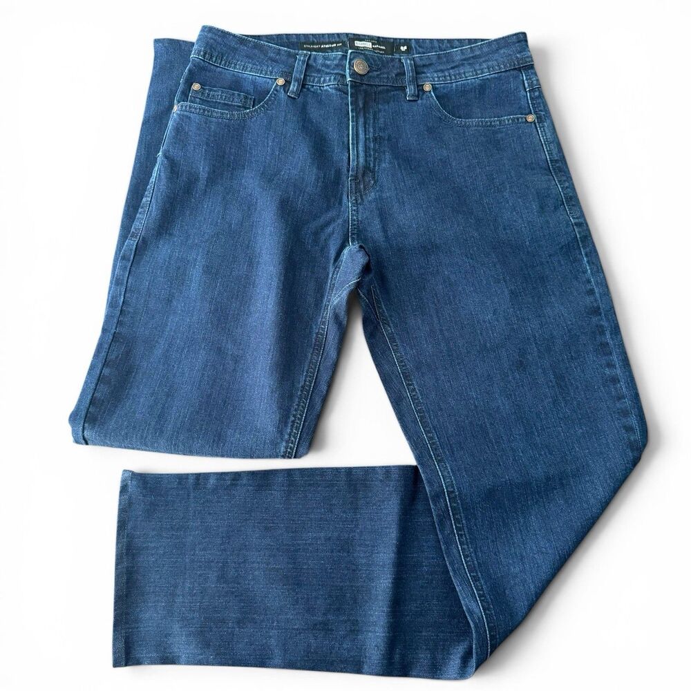 Barbell Apparel Jeans Mens 32 Medium Wash Straight Athletic Fit Stretch Denim